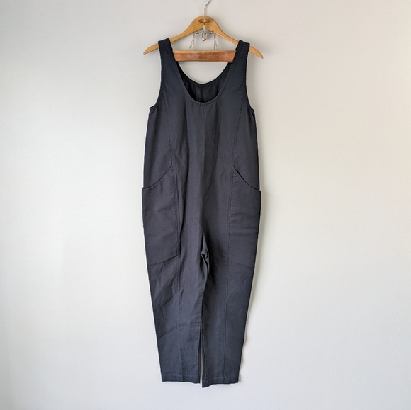 Elizabeth Suzann Pants - Elizabeth Suzann Jumpsuit Women's S Tall Blue Dark Navy Clyde Cotton Canvas